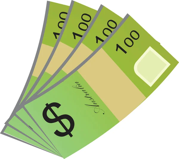 Vektör tasarımı 100 Avustralya Doları para Avustralya para birimi