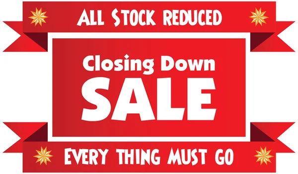 Encerramento da etiqueta de venda ou crachá —  Vetores de Stock