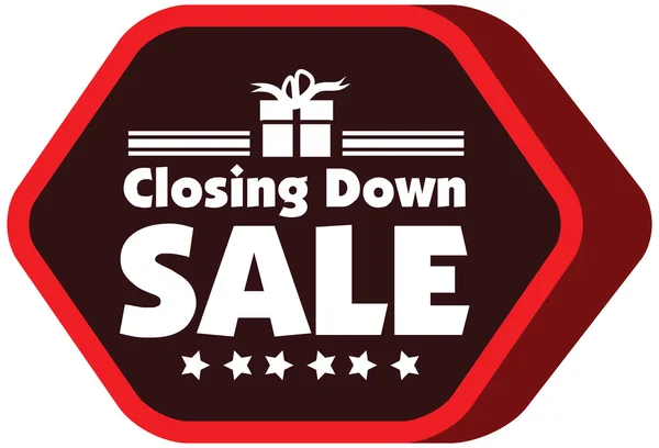 Closing down sale label or badge — Stock Vector