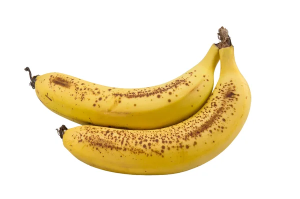 Reife Banane mit braunen Flecken — Stockfoto