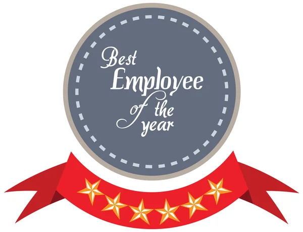 Vektör promo etiket yılın en iyi çalışan hizmet Ödülü.