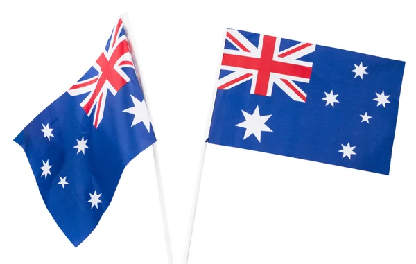 Bandera de Australia sobre fondo blanco . —  Fotos de Stock