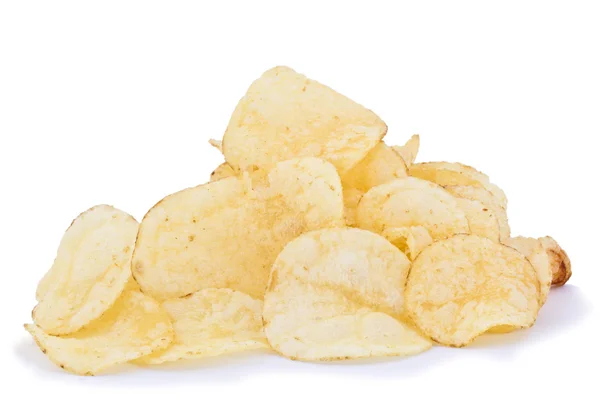 Batatas fritas isoladas no fundo branco. — Fotografia de Stock