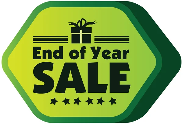 Yıl Satılık vektör etiket veya üzerinde beyaz backgro izole rozet sonu