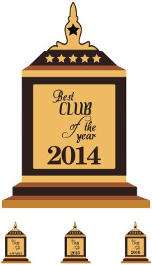 Vektör promo etiketini kulübü için yılın en iyi.