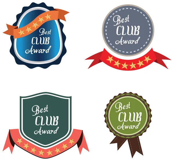 矢量的最佳年度最佳俱乐部促销标签. — 图库矢量图片