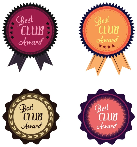 矢量的最佳年度最佳俱乐部促销标签. — 图库矢量图片