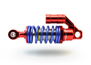 Gaz amortisörler beyaz arka plan üzerinde izole spor