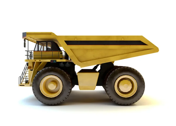 Dumper camion industriale isolato sullo sfondo bianco — Foto Stock