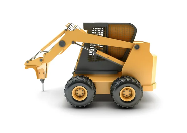 Small construction utility vehicle isolated on white — Stock Photo, Image