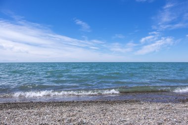 Beach Overlooking Lake Erie clipart