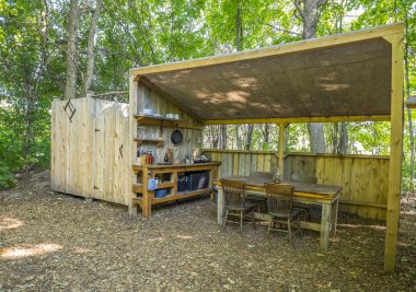 Mutfak ve bir lüks sitede kamp İmkanları yıkama