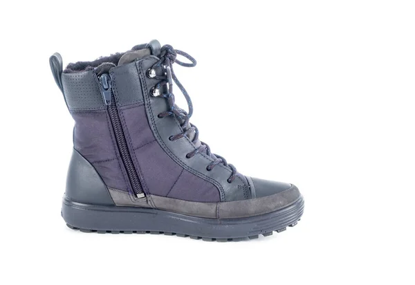 Nueva Bota Invierno Corta Impermeable Individual Una Mujer Aislada Sobre — Foto de Stock