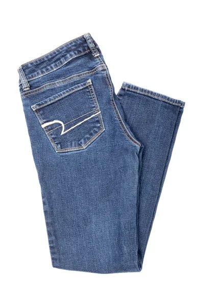 Jeans isolerad på vit — Stockfoto