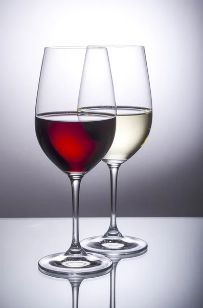 Glas rot-weiß weiß — Stockfoto