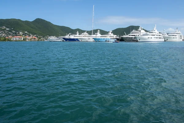Big Yachts on the Caribbean Sea — Stock Photo, Image