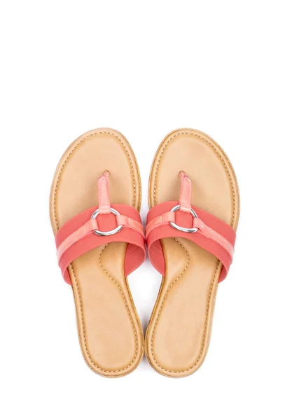 Par de chanclas coloridas aisladas en blanco — Foto de Stock