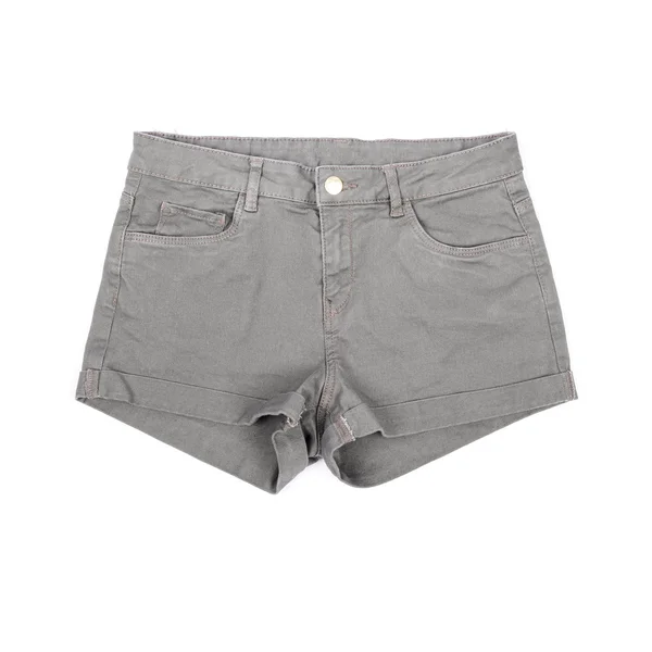 Kvinnors Khaki Shorts isolerad på vit — Stockfoto