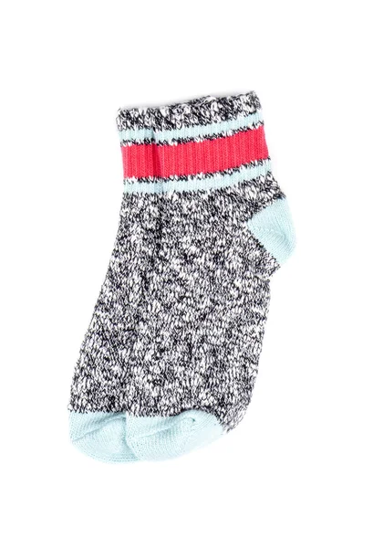 Colorful Cotton Ankle Socks Isolated on White — Stock Photo, Image