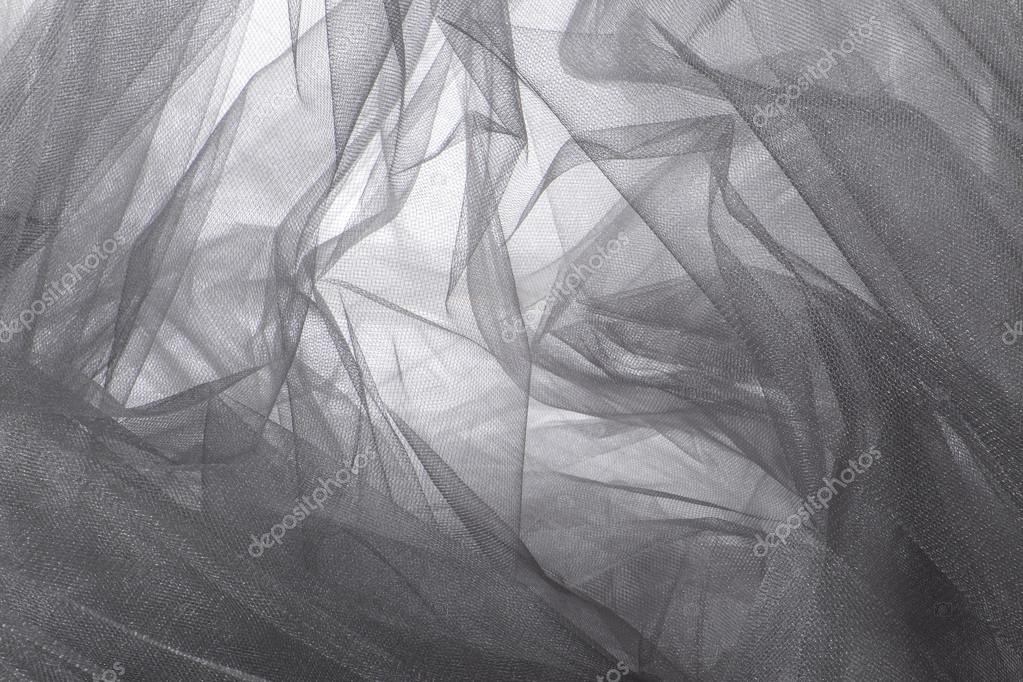 Abstract Composition Of Black Tulle Material Isolated On White Background  Stock Photo - Download Image Now - iStock