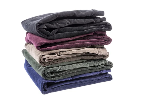 Velvet Pants of Assorted Colors Isolated on White — Stock Photo, Image