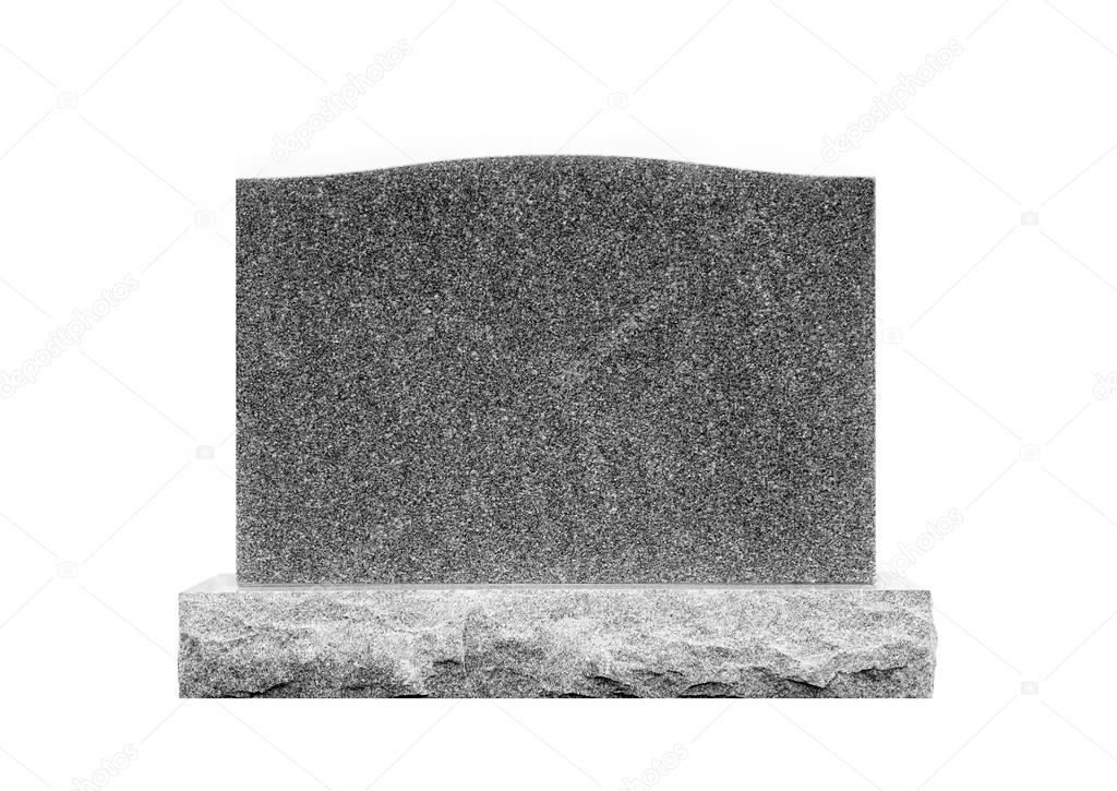 Grave Stone Isolated on White