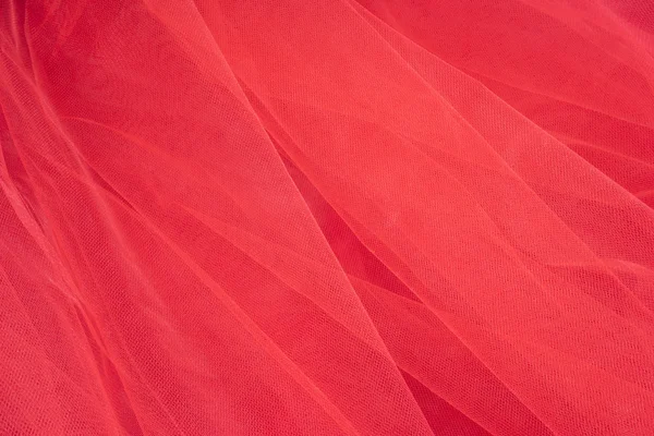 Colorful Tulle on Satin Fabric Background — Stock Photo, Image