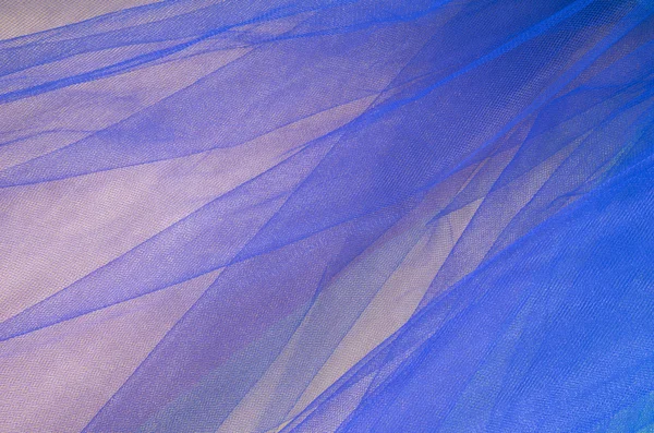 Colorful Tulle on Satin Fabric Background — Stock Photo, Image