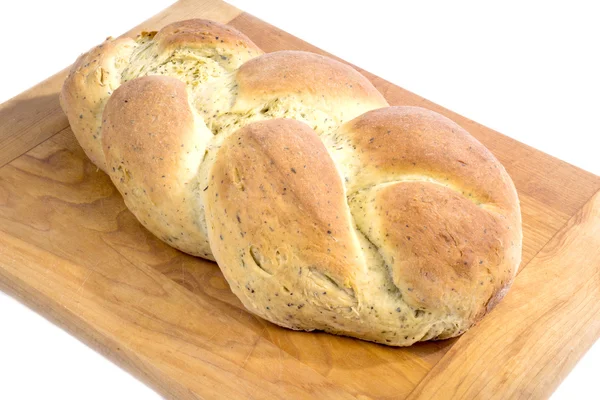 Pan de ajo-hierba trenzado casero —  Fotos de Stock