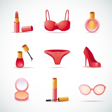 moda kadın Icons set