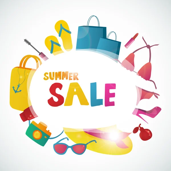 Summer Sale collection. Vector background design. — Stock Vector