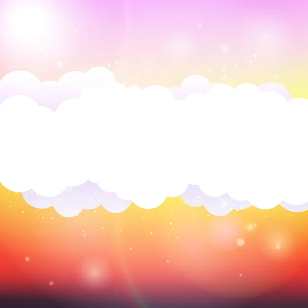 空の雲や太陽光線. — ストックベクタ