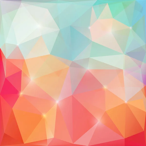 Leuchtende Dreiecke poligonaler Vektor Illustration — Stockvektor