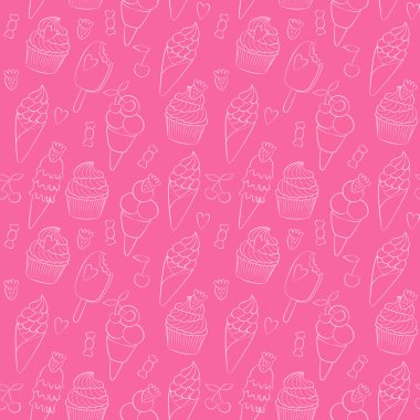 Sorunsuz vektör dondurma arka plan tasarımı için