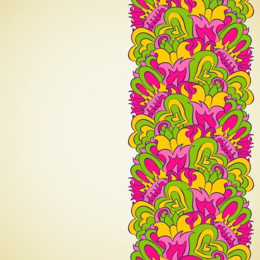 Doğu tarzı çiçek süs çerçeve.