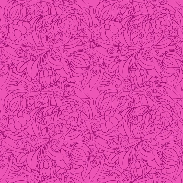 Vecteur floral fond de motif sans couture — Image vectorielle