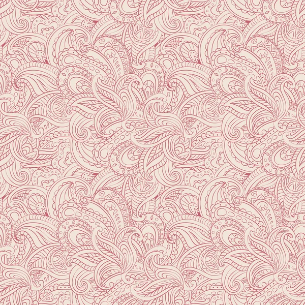 Seamless Paisley background Hand Drawn Pattern — Stock Vector