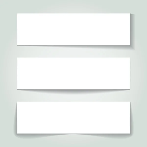 White empty card template isolated — Stock Vector