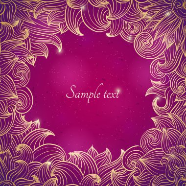 Çerçeve çiçek koleksiyonu. Cute retro çiçek kartları