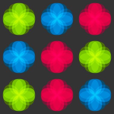 Çiçekler seamless modeli. Parlak renkler öğeleri