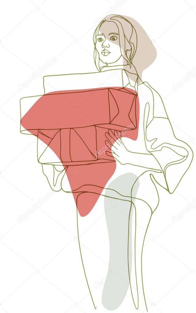 Silhouette of a mannequin