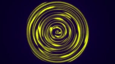 Neon Circles 'ın soyut Animasyonu. Alpha Channel ile Renkli Geleceğin Yüksek Teknolojik Hareket Arkaplanı.