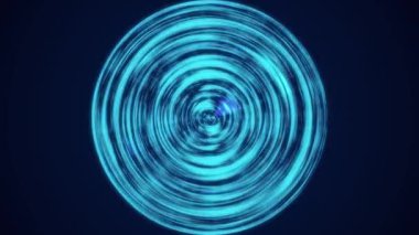 Neon Circles 'ın soyut Animasyonu. Alpha Channel ile Renkli Geleceğin Yüksek Teknolojik Hareket Arkaplanı.