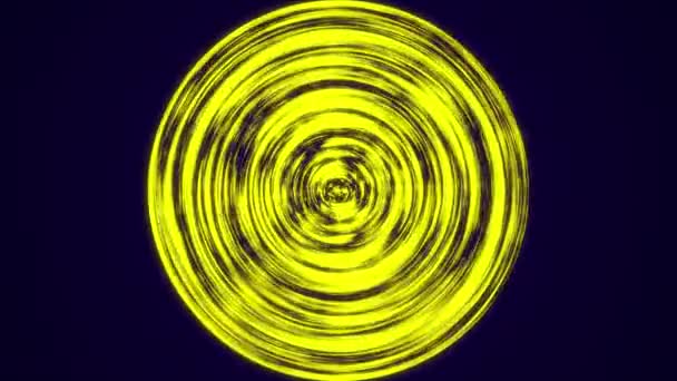 Animazione Astratta Dei Cerchi Neon Sfondo Colorato Futuristico Tech Motion — Video Stock