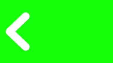Yeşil Ekranda Hareket Eden Oklardaki Animasyon İşareti (Chroma Key) Alfa Kanalı ile Arkaplan.