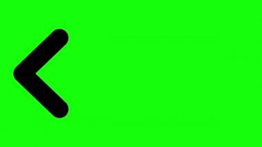 Yeşil Ekranda Hareket Eden Oklardaki Animasyon İşareti (Chroma Key) Alfa Kanalı ile Arkaplan.