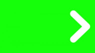 Yeşil Ekranda Hareket Eden Oklardaki Animasyon İşareti (Chroma Key) Alfa Kanalı ile Arkaplan.