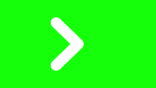 Animation Arrows Sign Moving Green Screen Chroma Key Background — Stock Video