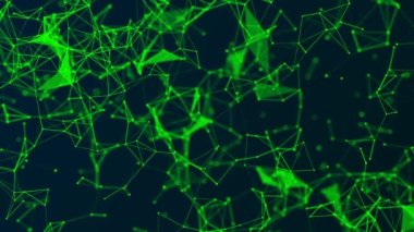 Soyut Hareketli Noktalar ve Çizgiler. Teknoloji, iş, tıbbi geçmiş. Mühendislik, Dijital ve Bilimsel Veri Konsepti. Ağ Bağlantısı Yapısı. Hareket Tasarımı 4k