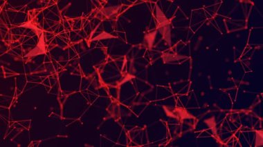 Soyut Hareketli Noktalar ve Çizgiler. Teknoloji, iş, tıbbi geçmiş. Mühendislik, Dijital ve Bilimsel Veri Konsepti. Ağ Bağlantısı Yapısı. Hareket Tasarımı 4k